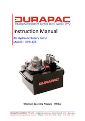 Durapac DPR-223 Instruction Manual