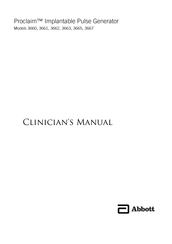 Abbott Proclaim 3663 Clinician Manual