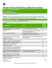 Hp A-F5000 Product End-Of-Life Disassembly Instructions