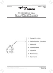 Spirax Sarco M10HPi ISO Series Installation And Maintenance Instructions Manual