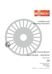 BUSCH Samos SB 1400 D0 Installation And Operating Instructions Manual