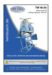 twin busch TW M-04 Installation, Operation And Maintenance Manual