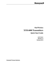 Honeywell oneWireless XYR 6000 Quick Start Manual