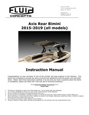 Fluid Concepts Rear Bimini Instruction Manual