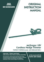 McGREGOR MCH1845 Original Instruction Manual