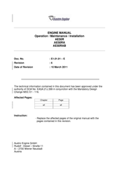 Austro Engine AE50RA Installation, Operation & Maintenance Manual