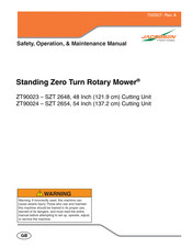 Jacobsen Standing Zero Turn Rotary Mower ZT90024 Safety, Operation & Maintenance Manual