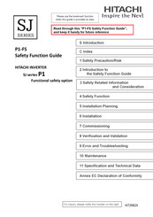 Hitachi P1-FS Safety Function Manual