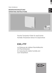 Helios KWL-FTF Operating Instructions Manual