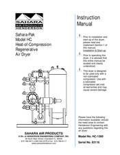 Sahara Sahara-Pak HC-1260 Instruction Manual