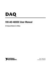 National Instruments VXI-AO-48XDC User Manual