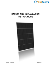 HelioSphera HS-125 Safety And Installation Instructions Manual