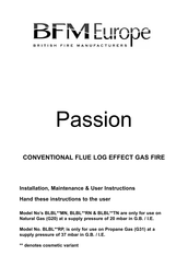 BFM Europe Passion Series Installation, Maintenance & User Instructions
