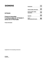 Siemens DS III PROFIsafe Series Product Information