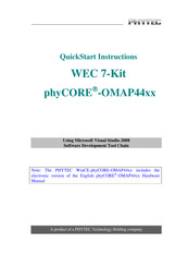 Phytec phyCORE-OMAP44 Series Quick Start Instructions