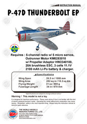 THE WORLD MODELS P-47D THUNDERBOLT Instruction Manual