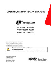 Doosan Ingersoll Rand XP185WIR Operation & Maintenance Manual
