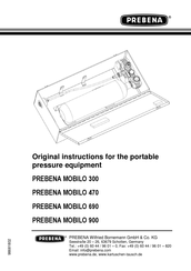 Prebena Mobilo 470 Original Instructions Manual