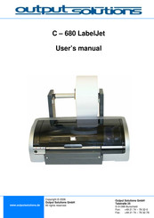 Output Solutions C-680 LabelJet User Manual