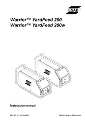 ESAB Warrior YardFeed 200 Instruction Manual
