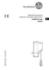 IFM Efector 180 IX5030 Operating Instructions Manual