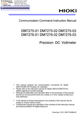 Hioki DM7276-01 Instruction Manual