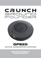 Audio Design Crunch Groundpounder GP820 Owner's Manual
