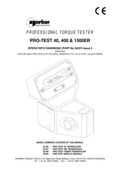norbar PRO-TEST 40 Operator's Handbook Manual