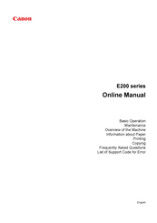 Canon E200 Series Online Manual