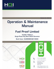 HGI Generators KUMS080HAE1X004 Operation & Maintenance Manual