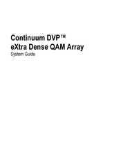 Scientific-Atlanta Continuum DVP eXtra Dense QAM Array System Manual