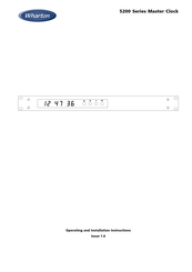 WHARTON 5200 Series Operating And Installation Instructions