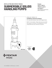 Pentair Myers 3RH Series Installation And Service Manual