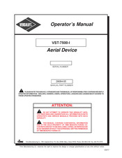 Time VERSALIFT VST-7500-I Operator's Manual