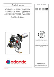 Atlantic ATL F10E2-1.28 CRVBB Installation Instructions Manual