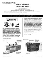 ProRestore ElectroGen 2000C 102307001 Owner's Manual
