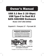 Tripp-Lite U457-2M2-SATAG2 Owner's Manual