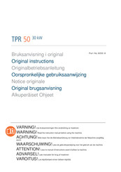 Dustcontrol TPR 50 Original Instructions Manual