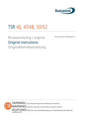 Dustcontrol TSR 47/48 Original Instructions Manual