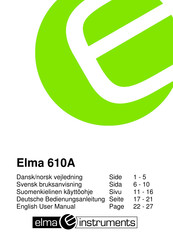 Elma Instruments 610A User Manual
