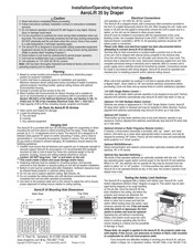 Draper AeroLift 35 Installation And Operating Instructions