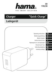 Hama Quick Charge Operating Instructions Manual