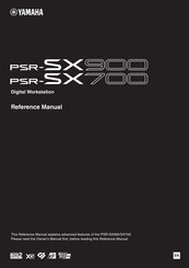 Yamaha PSR-SX900 Reference Manual