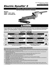 Dynabrade Dynafile II 40500 Safety, Operation And Maintenance Manual