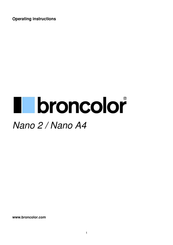 Broncolor Nano a4 Operating Instructions Manual