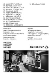 DeDietrich DHD770GW Manual To Installation