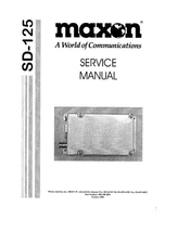Maxon SD-125 Series Service Manual