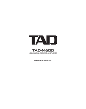 TAD TAD TAD-M600 Owner's Manual