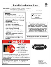 Kingsman marquis SERENE ZCVRB47NE Installation Instructions Manual