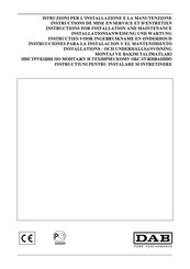 DAB KVC 10/2 Instruction For Installation And Maintenance